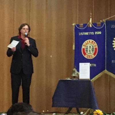 Presentazione del presidente del Rotary Club Velletri - Giulio Caporaso